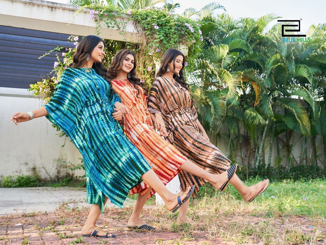 Blue Hills Stare Latest Designer Kaftan Kurti Collection